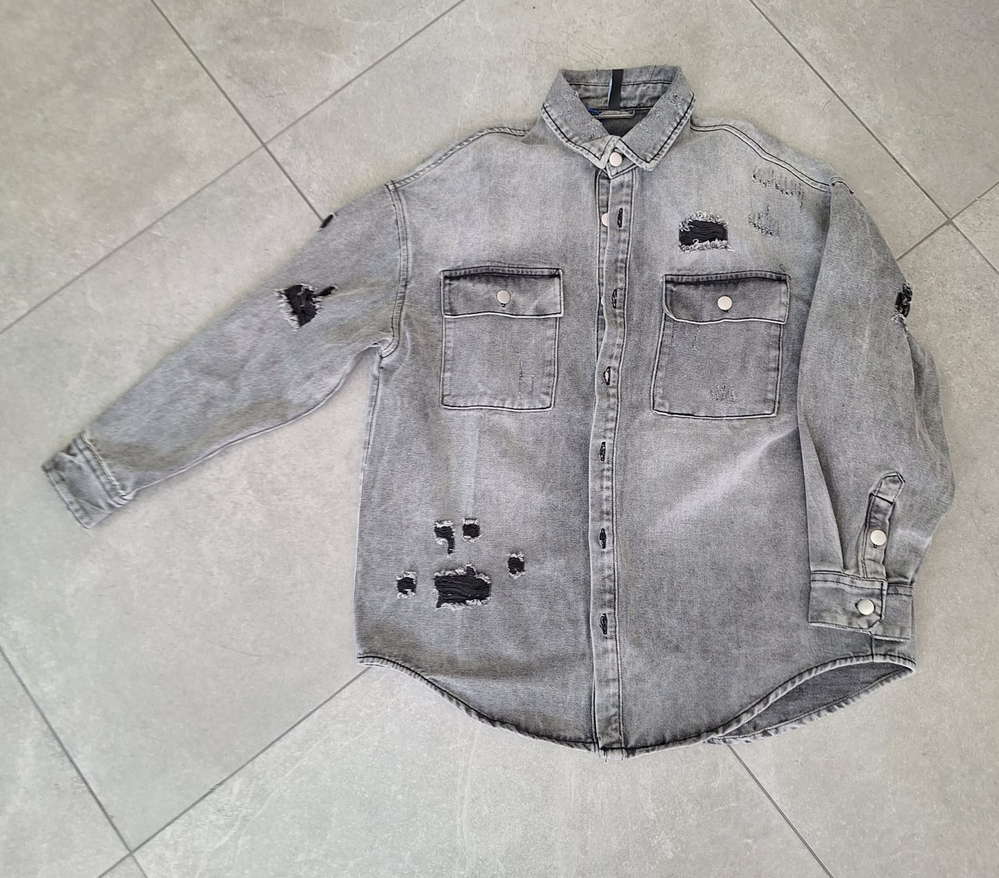 Camicia Jeans Grigio
